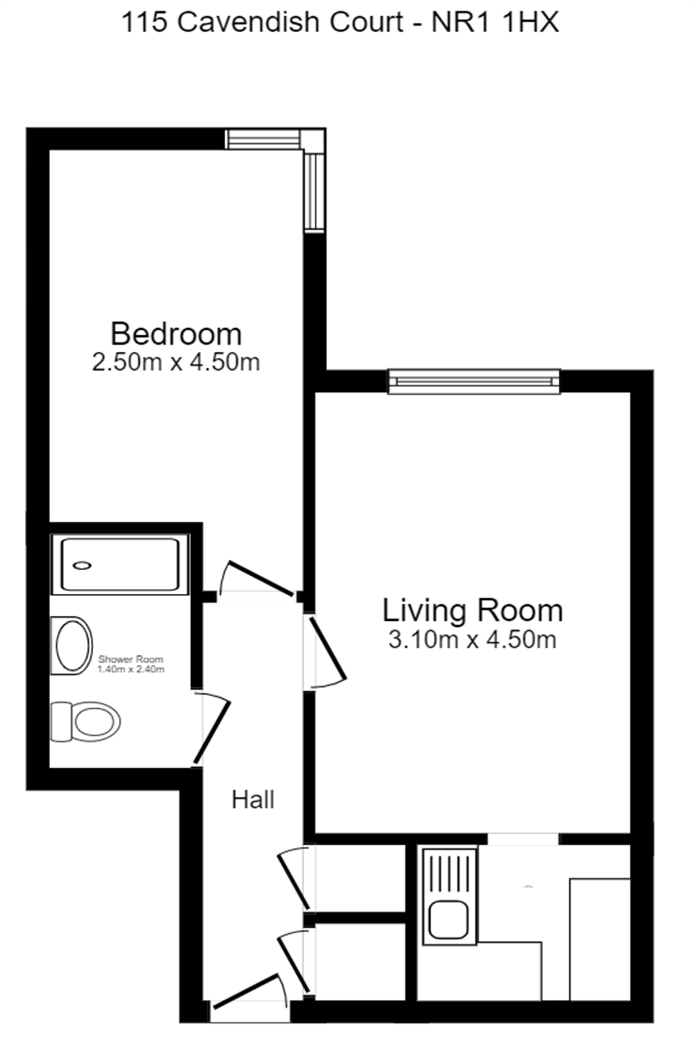 115, Cavendish Court, Recorder Road, Norwich floorplan