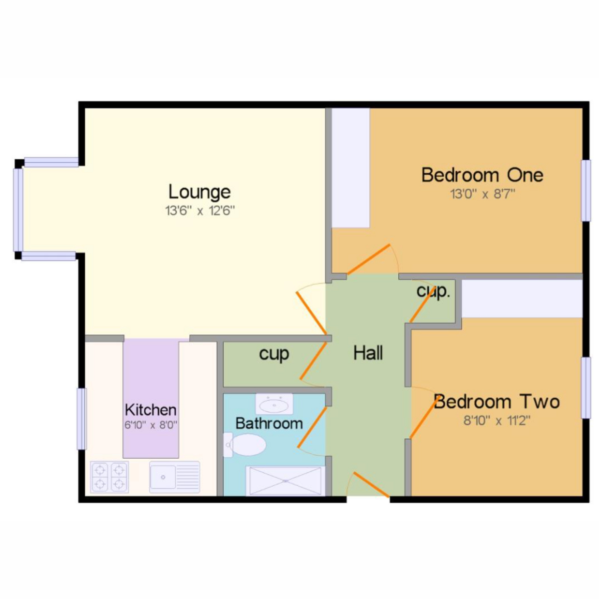 Flat Flat 6, Carisbrooke Lodge, Hilltop Close, Rayleigh floorplan
