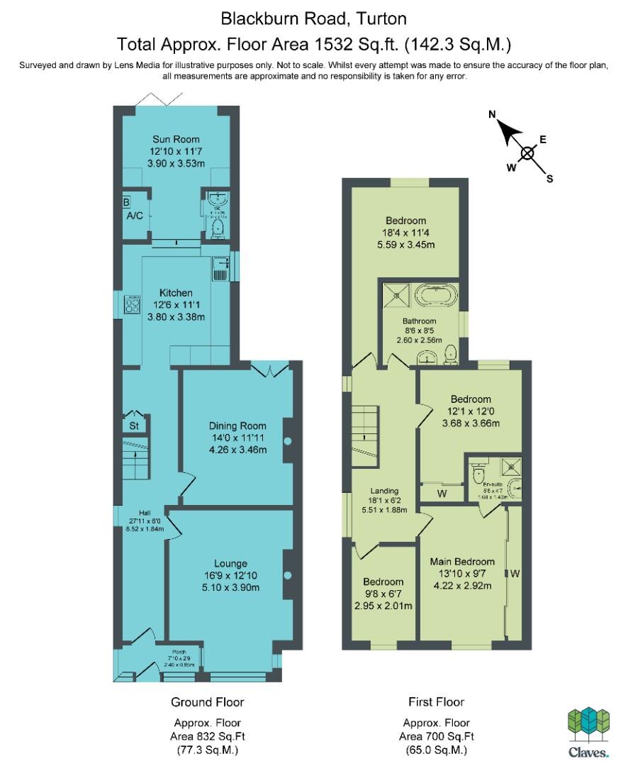 292, Blackburn Road, Edgworth floorplan
