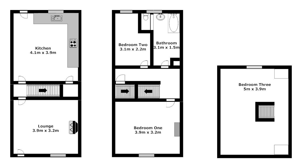 3 Bedrooms Terraced house to rent in St. Helens Close, Newbold Road, Chesterfield S41