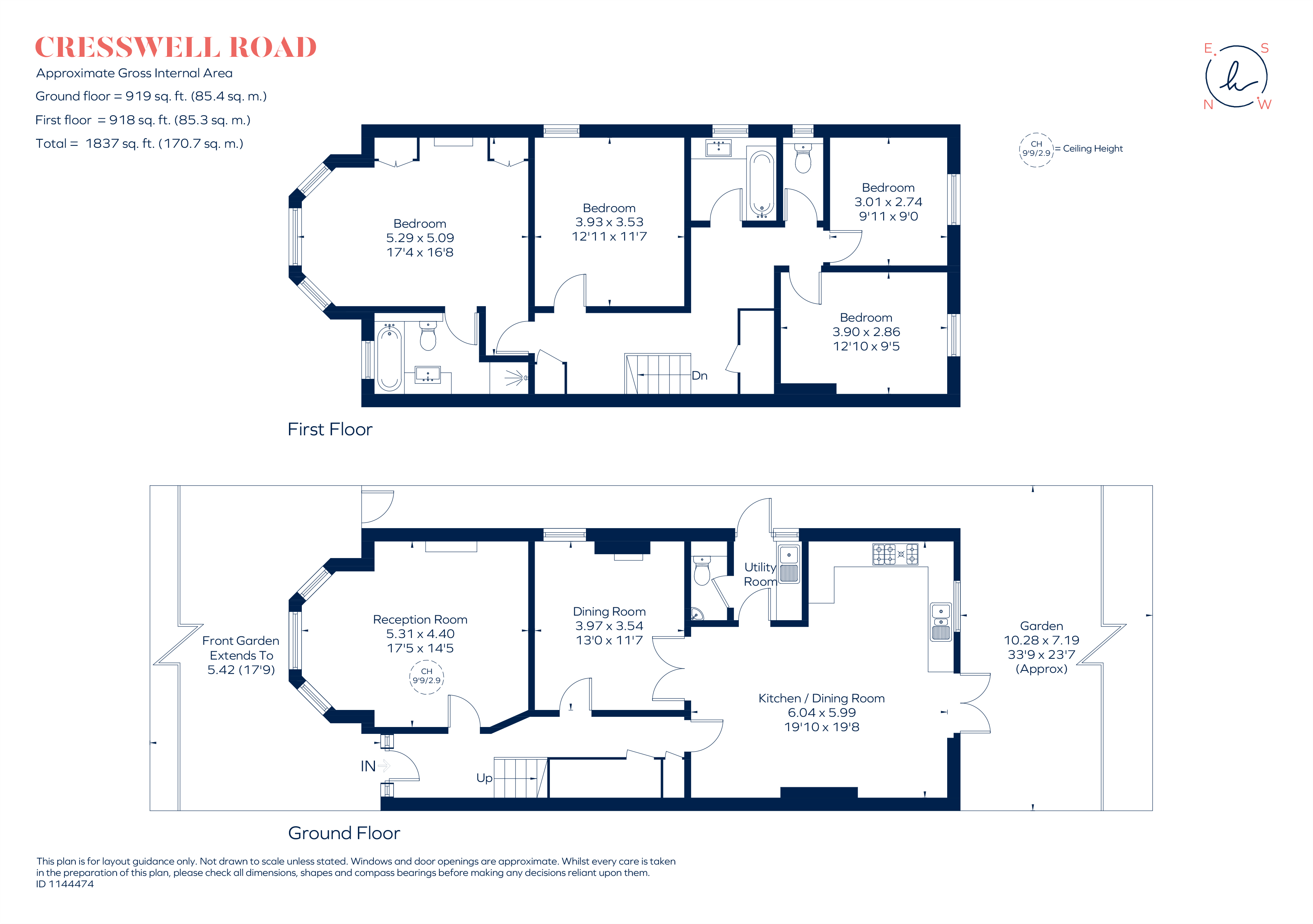 10, Cresswell Road, Twickenham floorplan