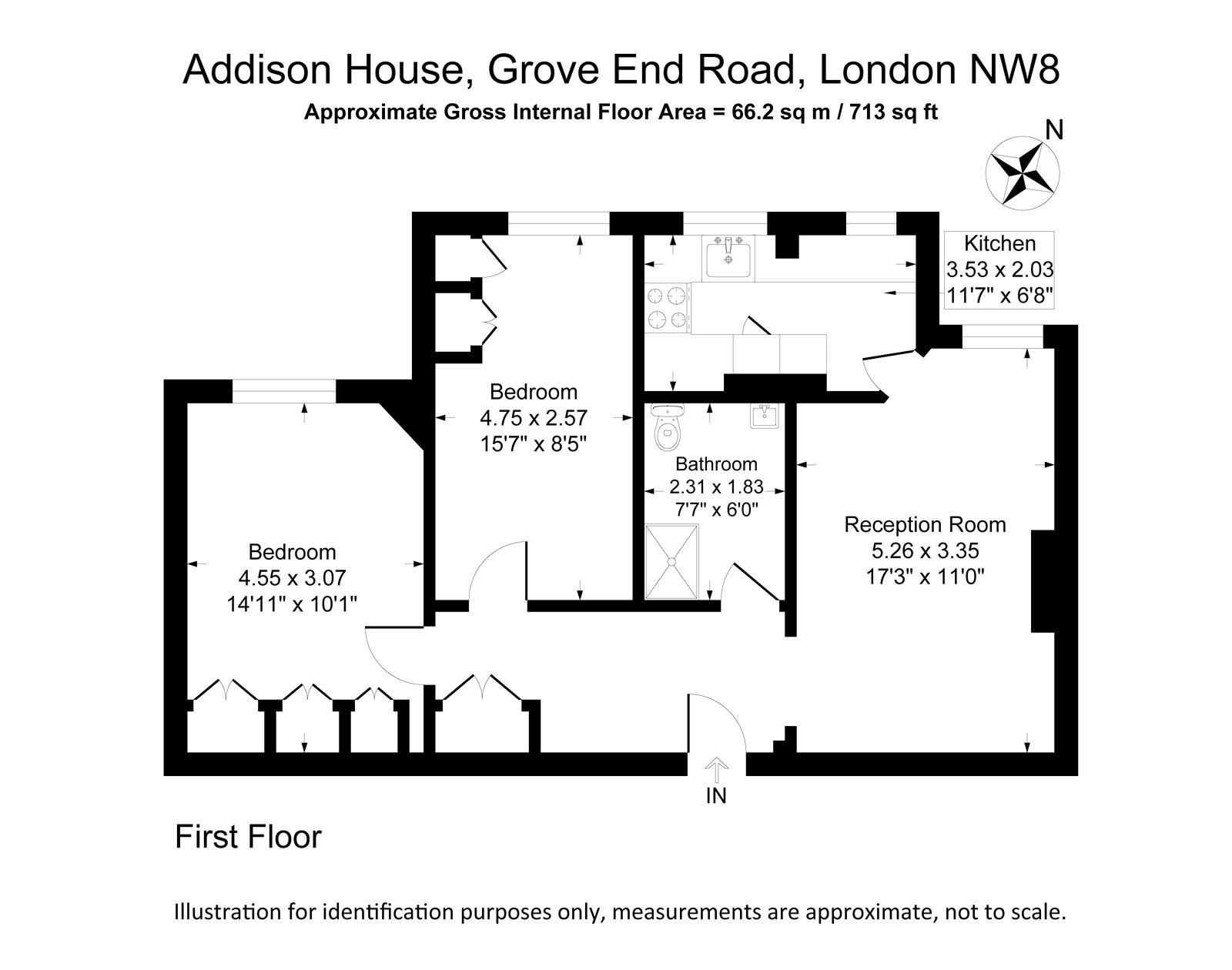 Flat 118, Addison House,, Grove End Road, London floorplan