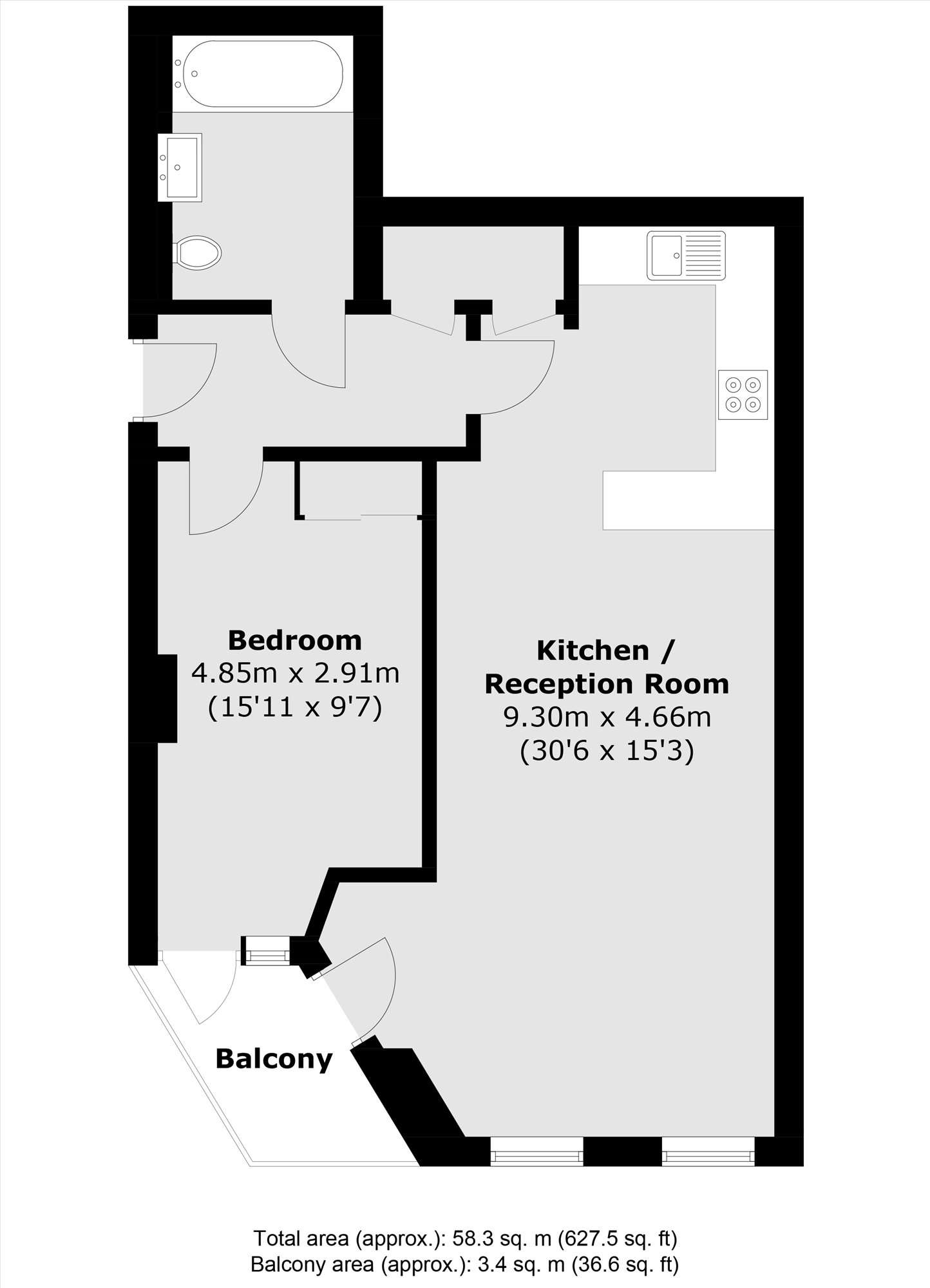 701 Stage Apartments, 22, Hewett Street, London floorplan