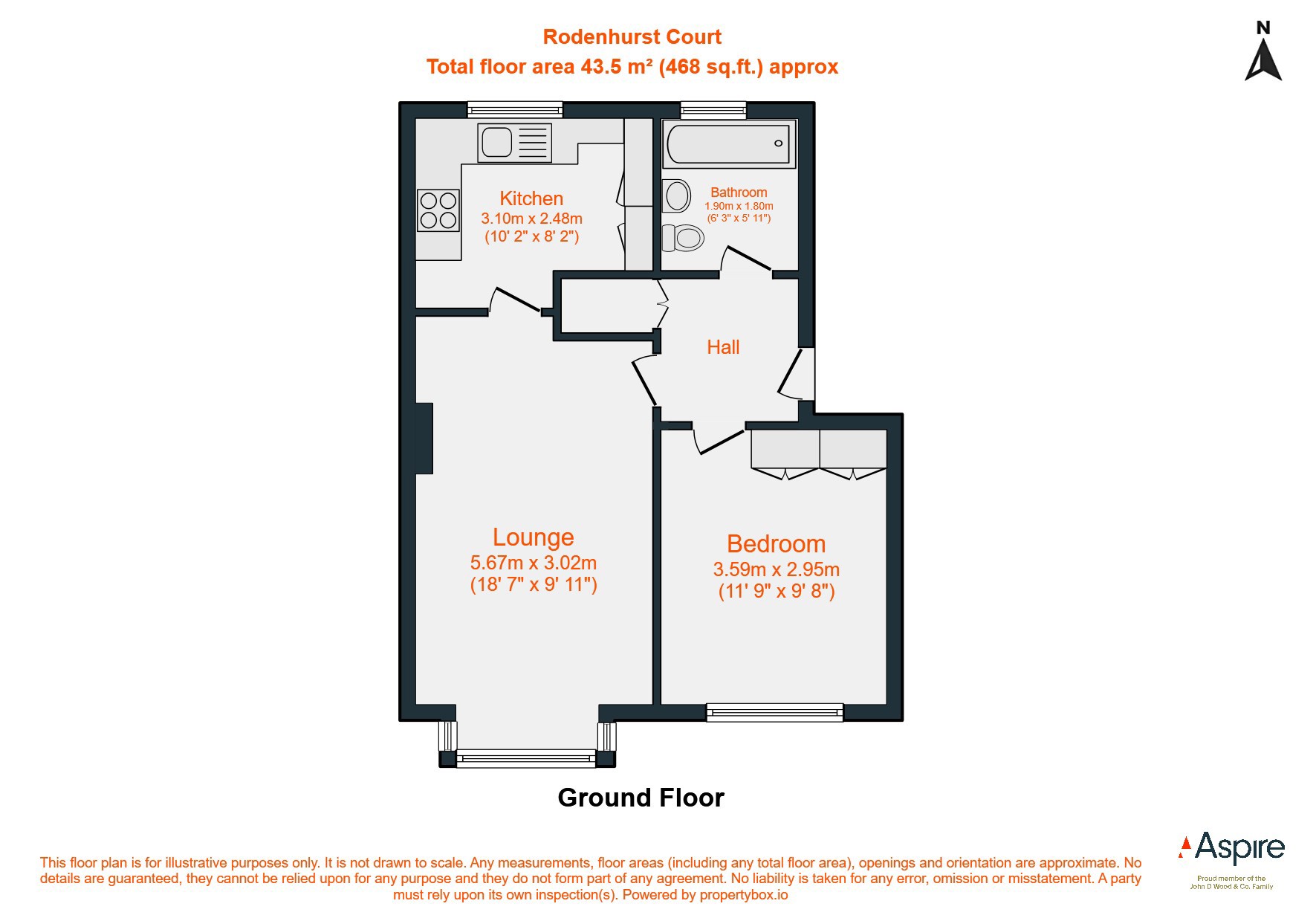 Flat 1, Rodenhurst Court,, Rodenhurst Road, London floorplan