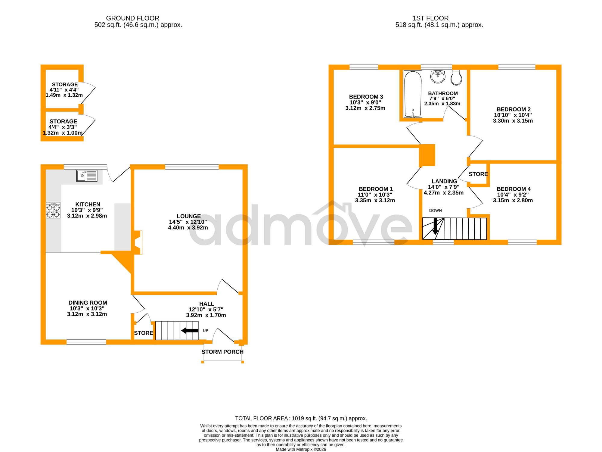 8 Clarke Crescent, Altrincham floorplan