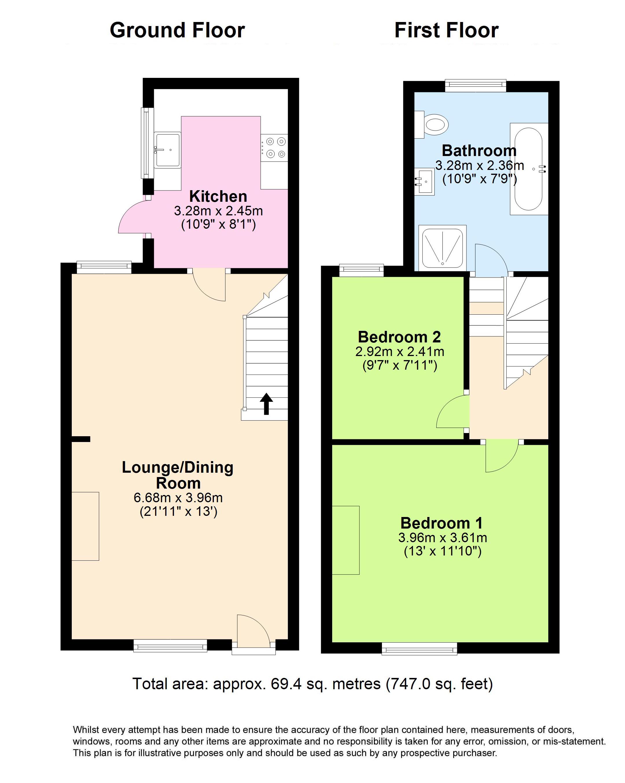 2 bed terraced house to rent in Sompting Road, Worthing, West Sussex
