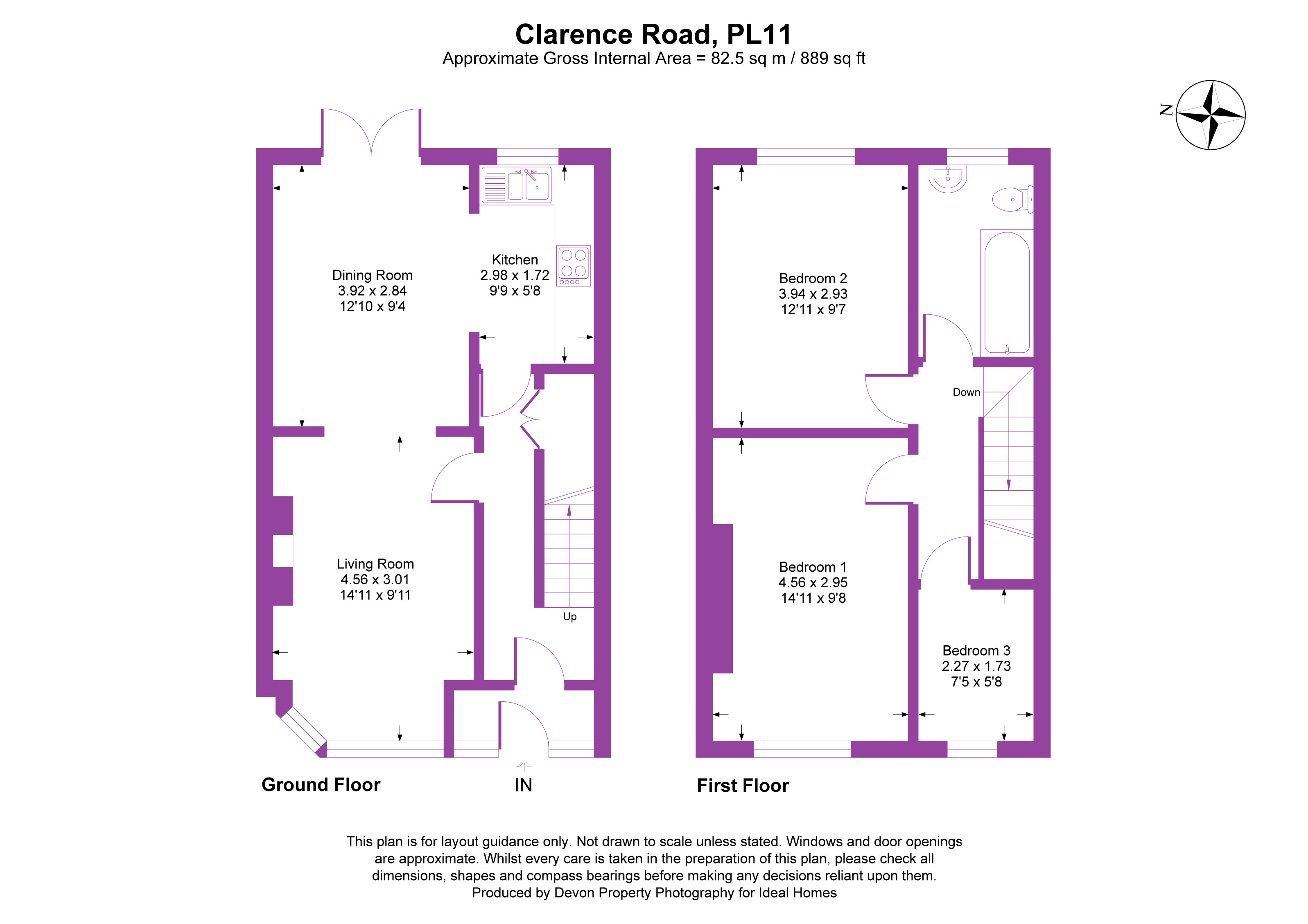 52, Clarence Road, Cornwall floorplan