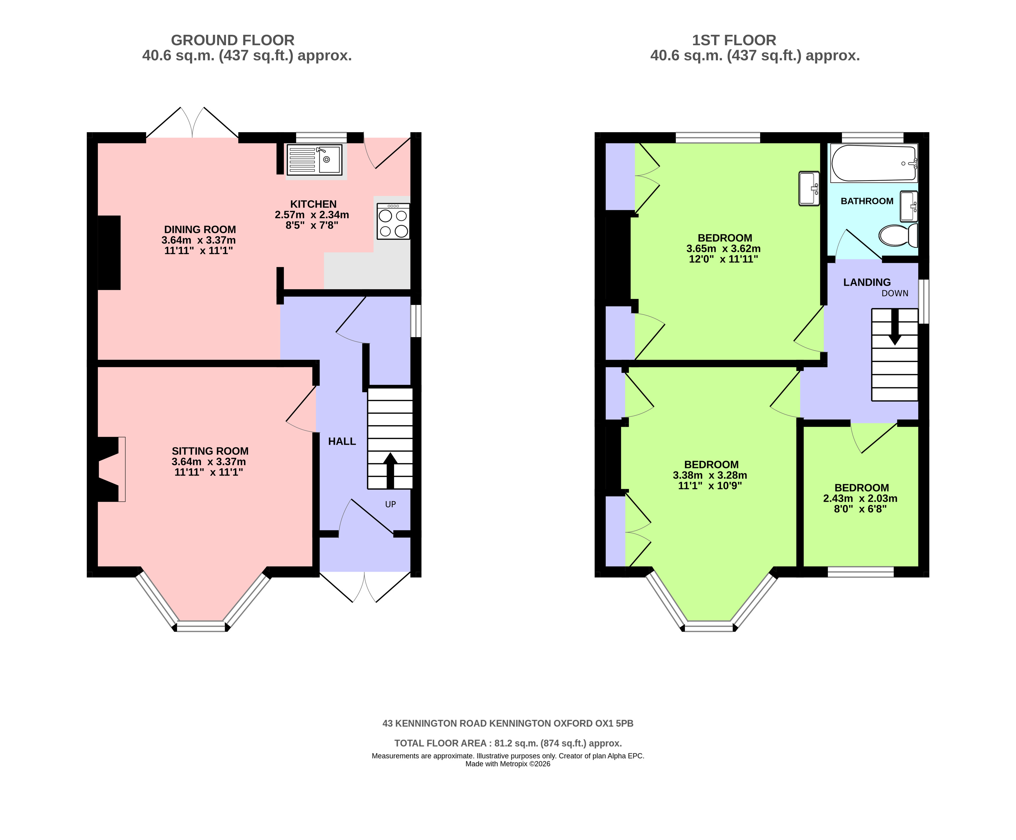 43, Kennington Road, Oxford floorplan