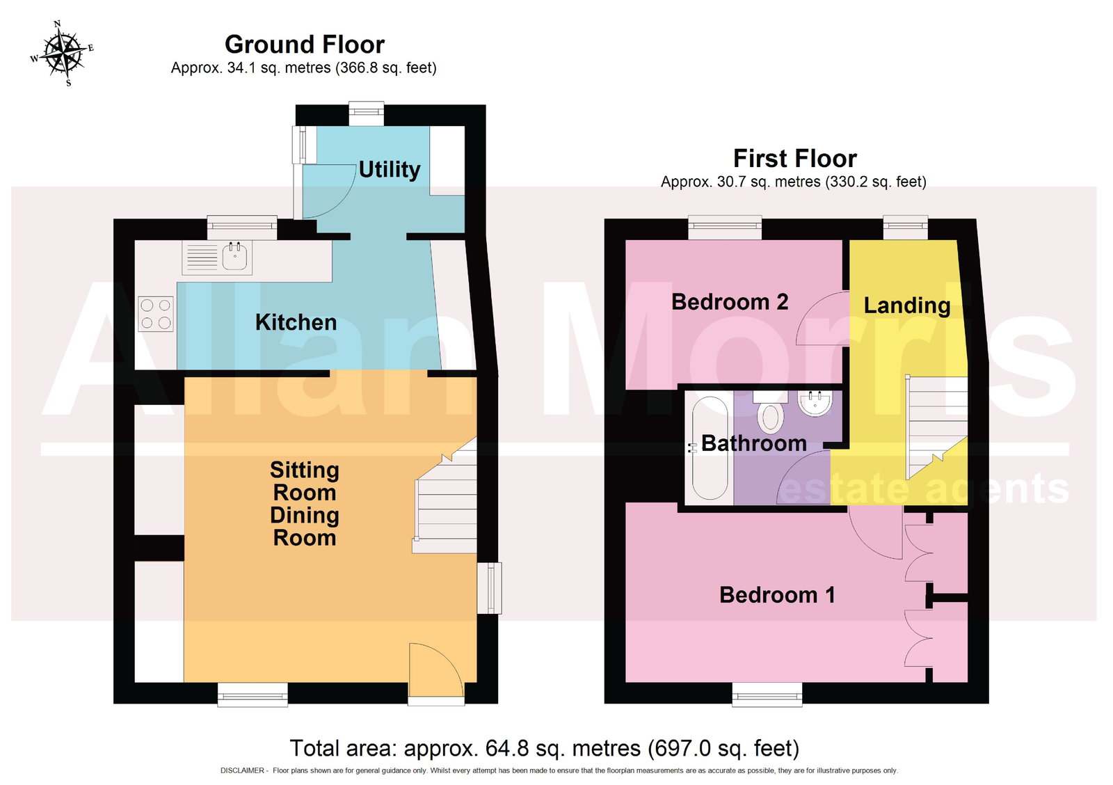 Abbey Cottage, 4 Church Row, Pershore floorplan
