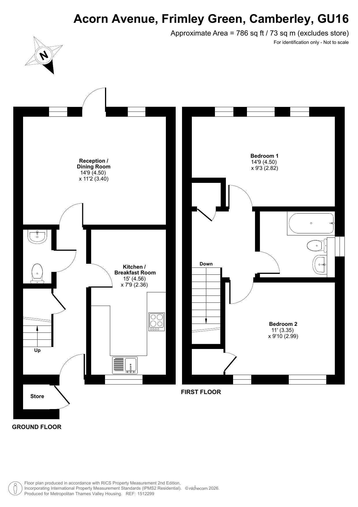 Acorn Avenue Frimley Green, Camberley floorplan