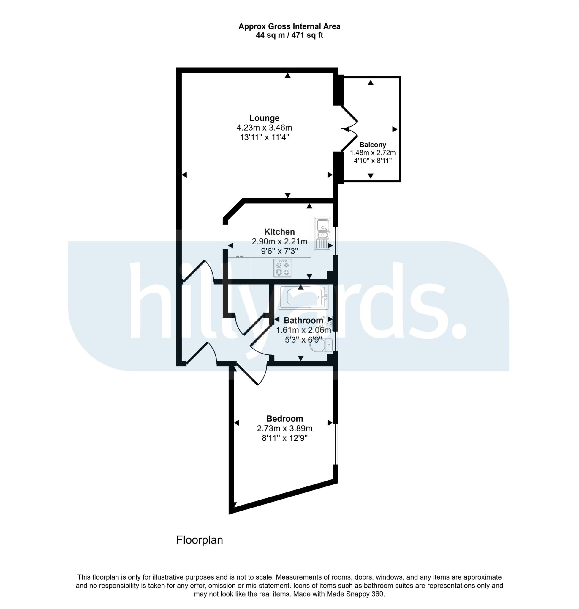 63, Barnshaw House, Aylesbury floorplan
