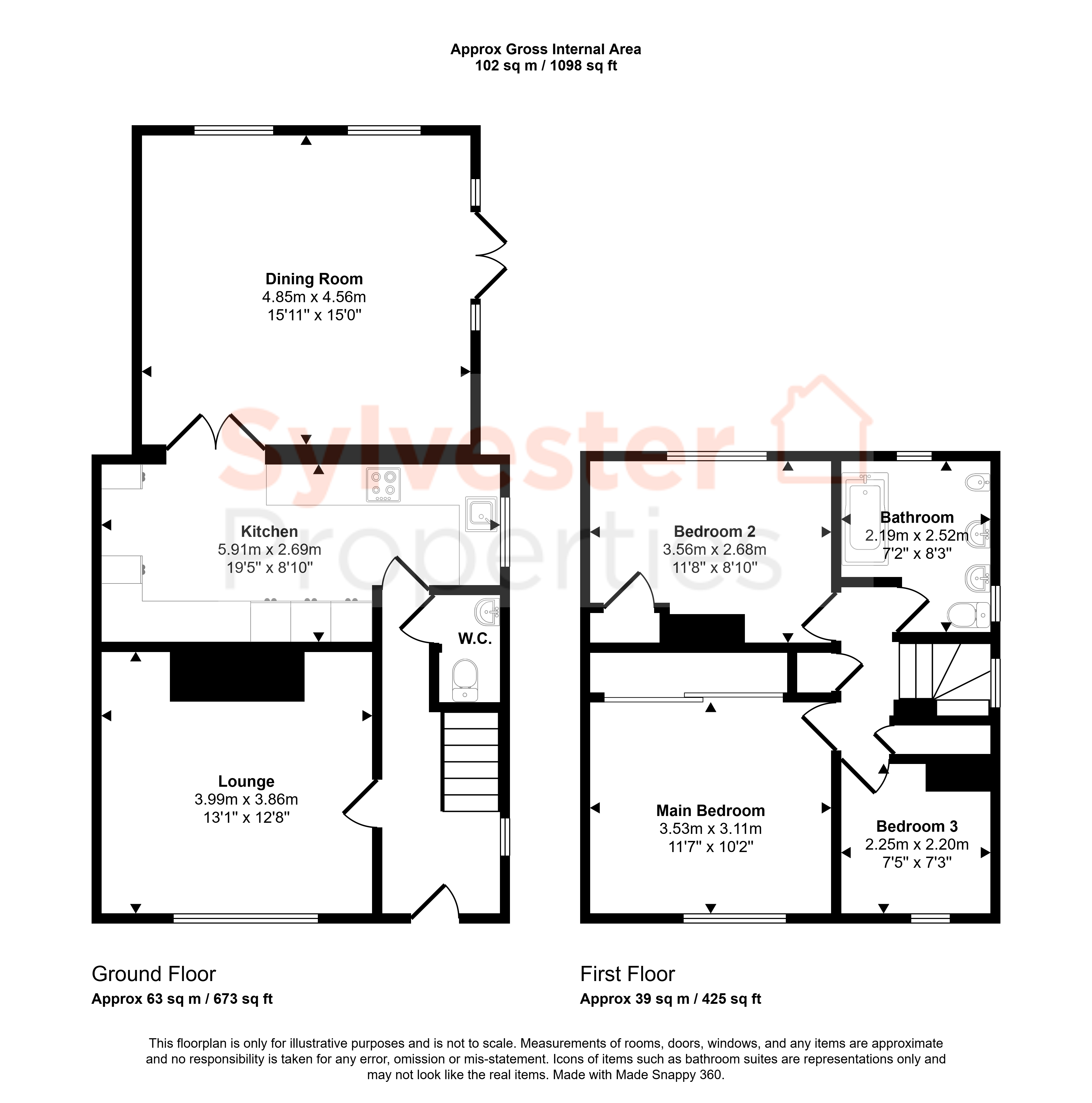 35, Beech Grove, Burnhope floorplan
