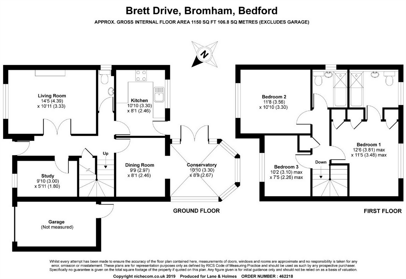 3 Bedrooms Detached house for sale in Brett Drive, Bromham, Bedford MK43
