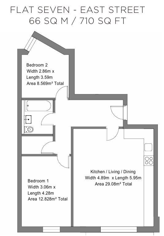 Flat 7, 111, East Street, Epsom floorplan
