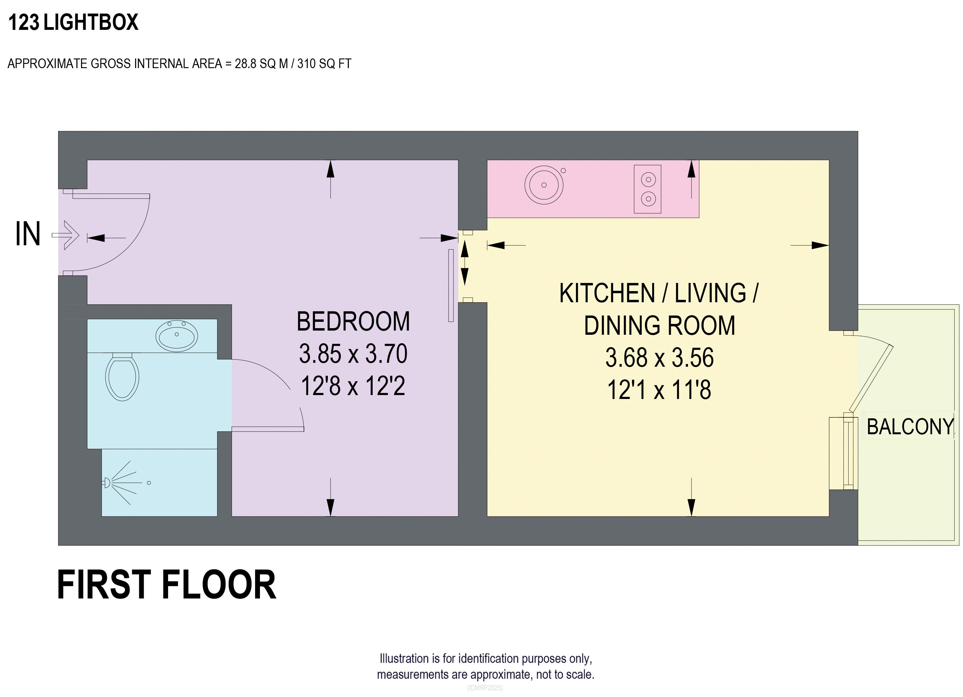 Apartment 123 Lightbox, 63 Earl Street, Sheffield floorplan