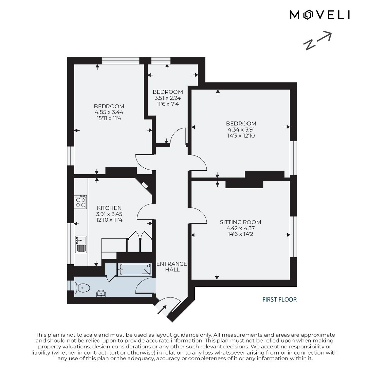 Flat Flat 4, 76, Harestone Valley Road, Caterham floorplan