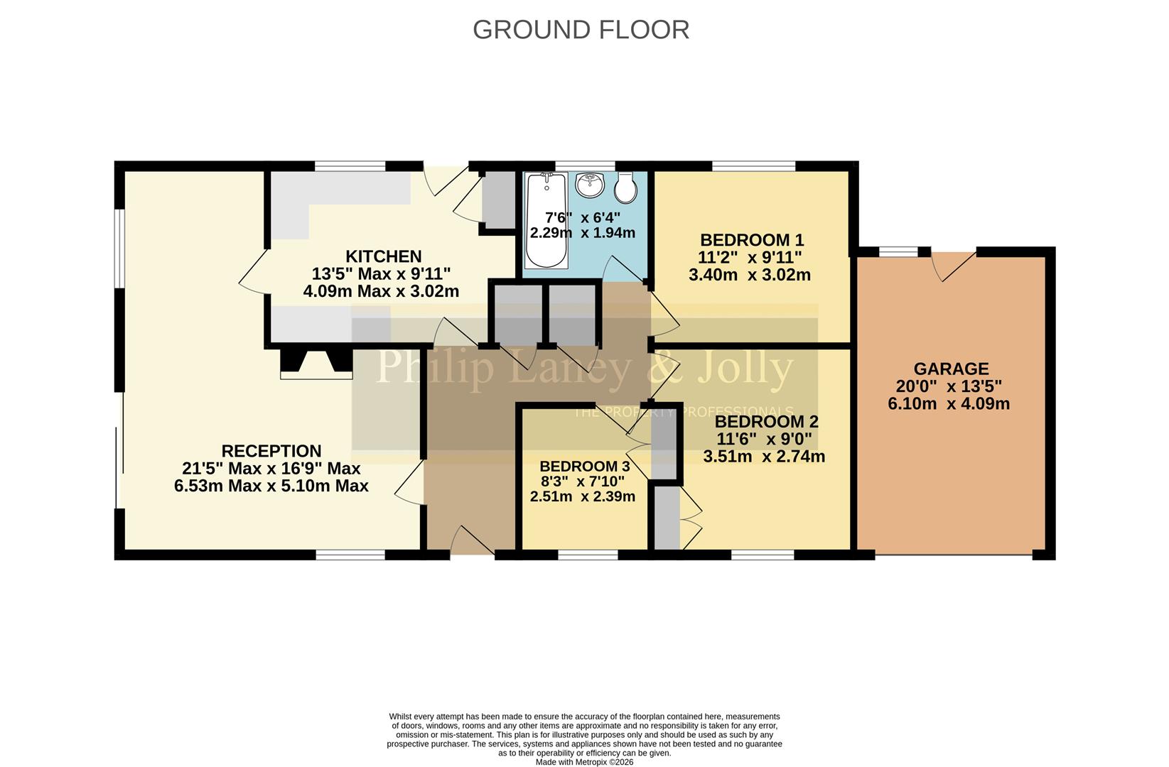 1, Charnwood Close, Worcester floorplan