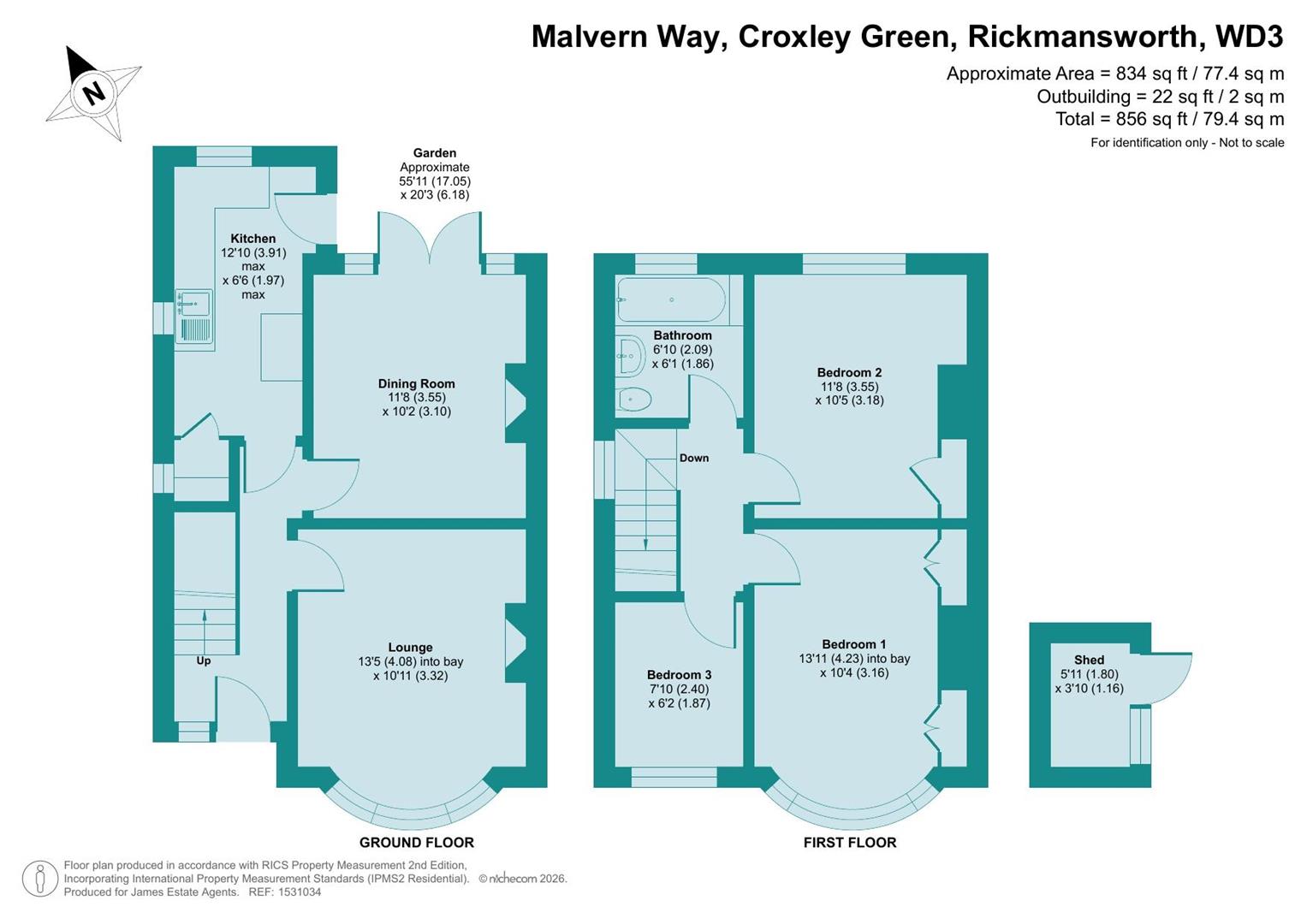 36, Malvern Way, Rickmansworth floorplan