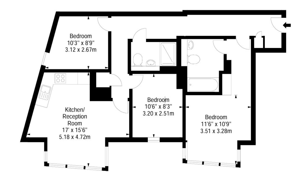 311, 4B Merchant Square East, London floorplan