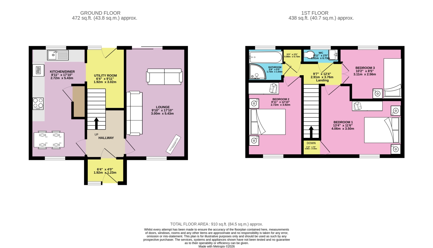 47, Lilac Grove, Stafford floorplan
