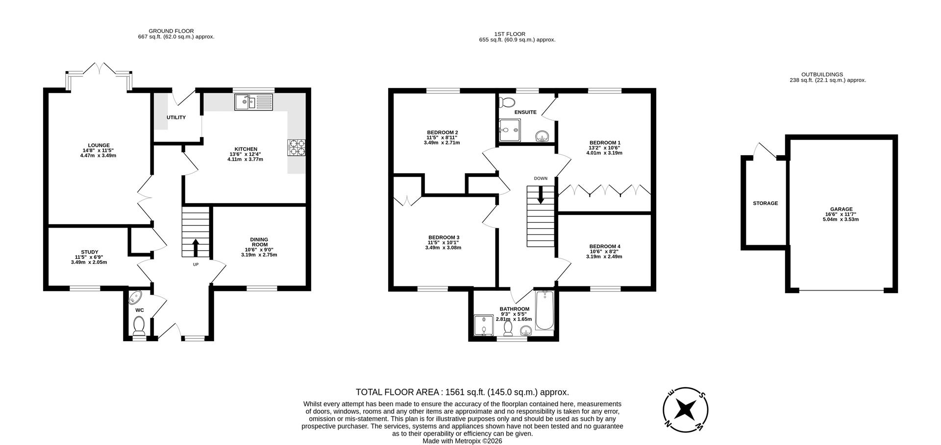 16, Mulberry Gardens, Scunthorpe floorplan