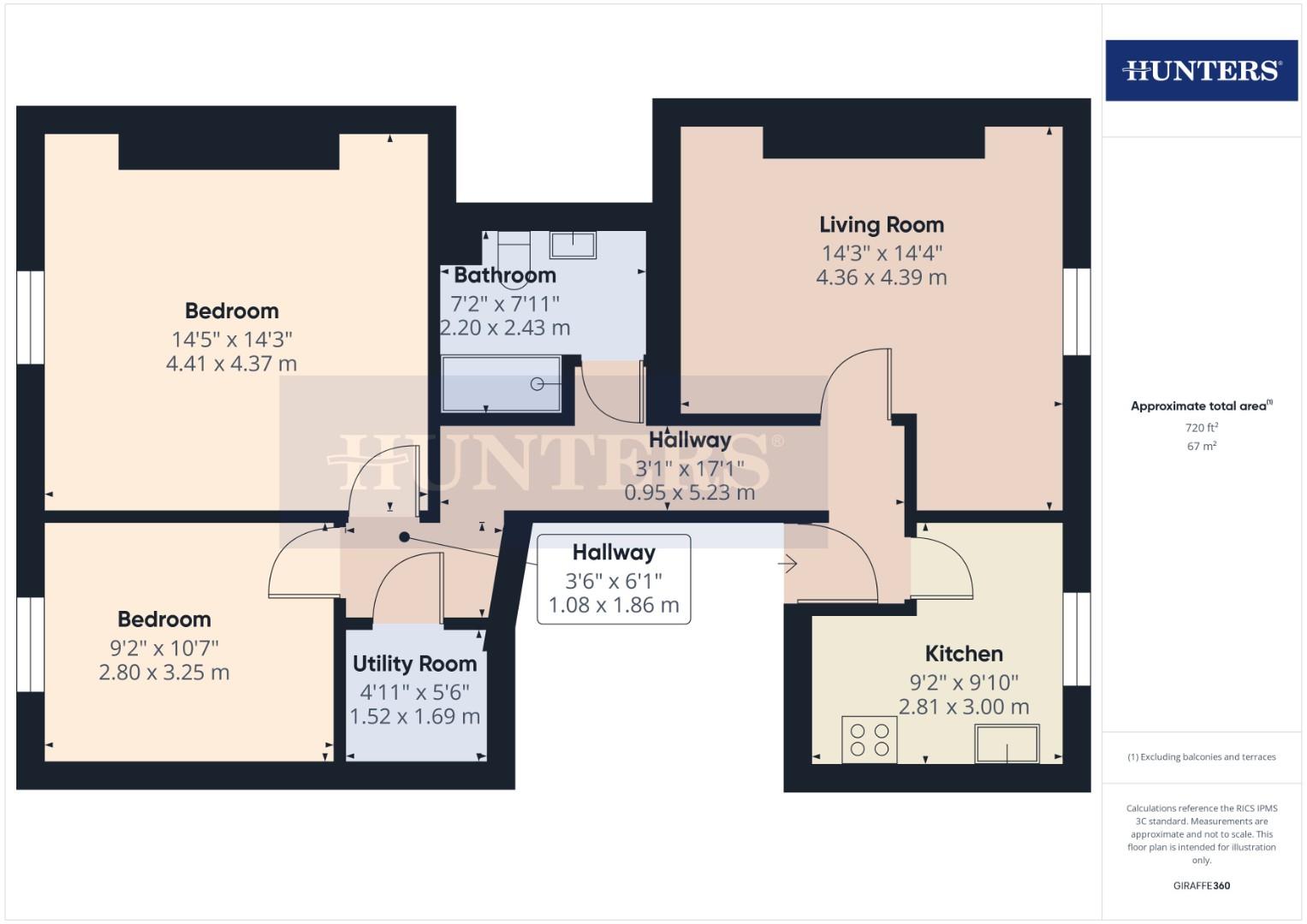 Flat 4, 3 The Crescent, Bridlington floorplan