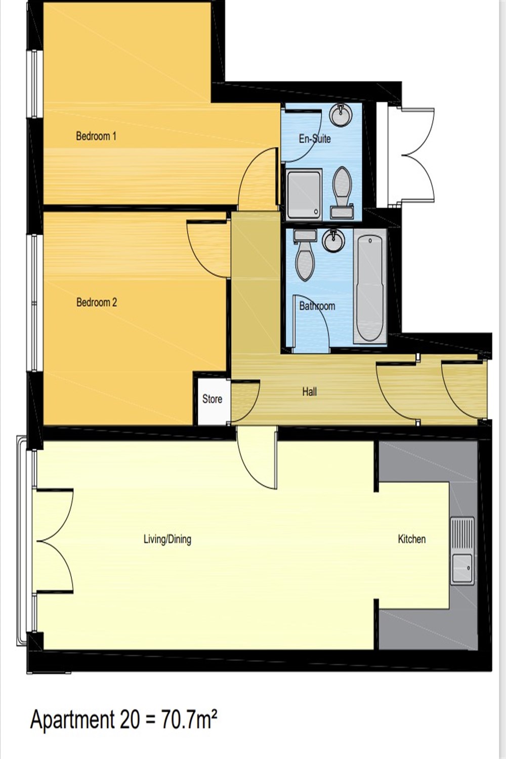 432, Flat 20, Church Street, Bush Hill Park floorplan