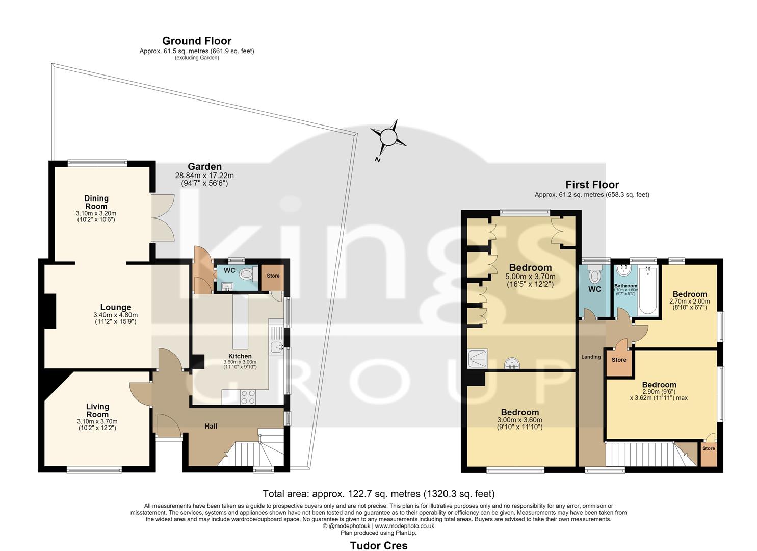 9, Tudor Crescent, Enfield floorplan