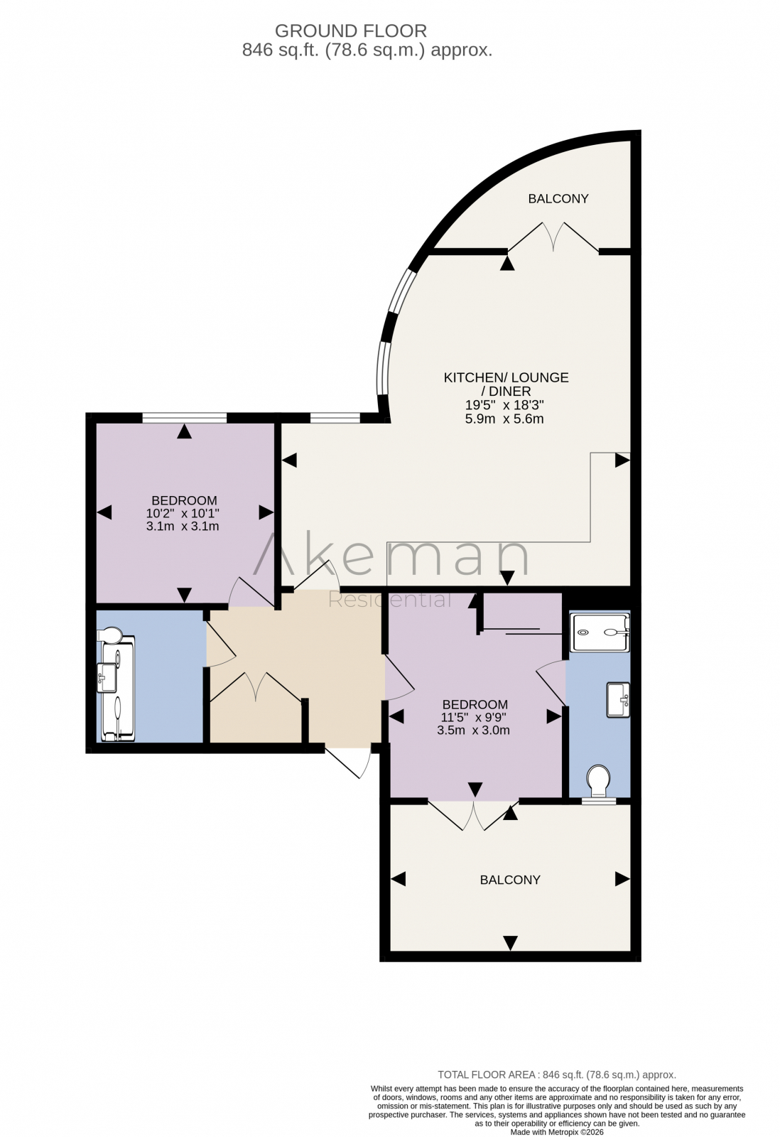 4, Quennell House, Sheldon Way, Berkhamsted floorplan