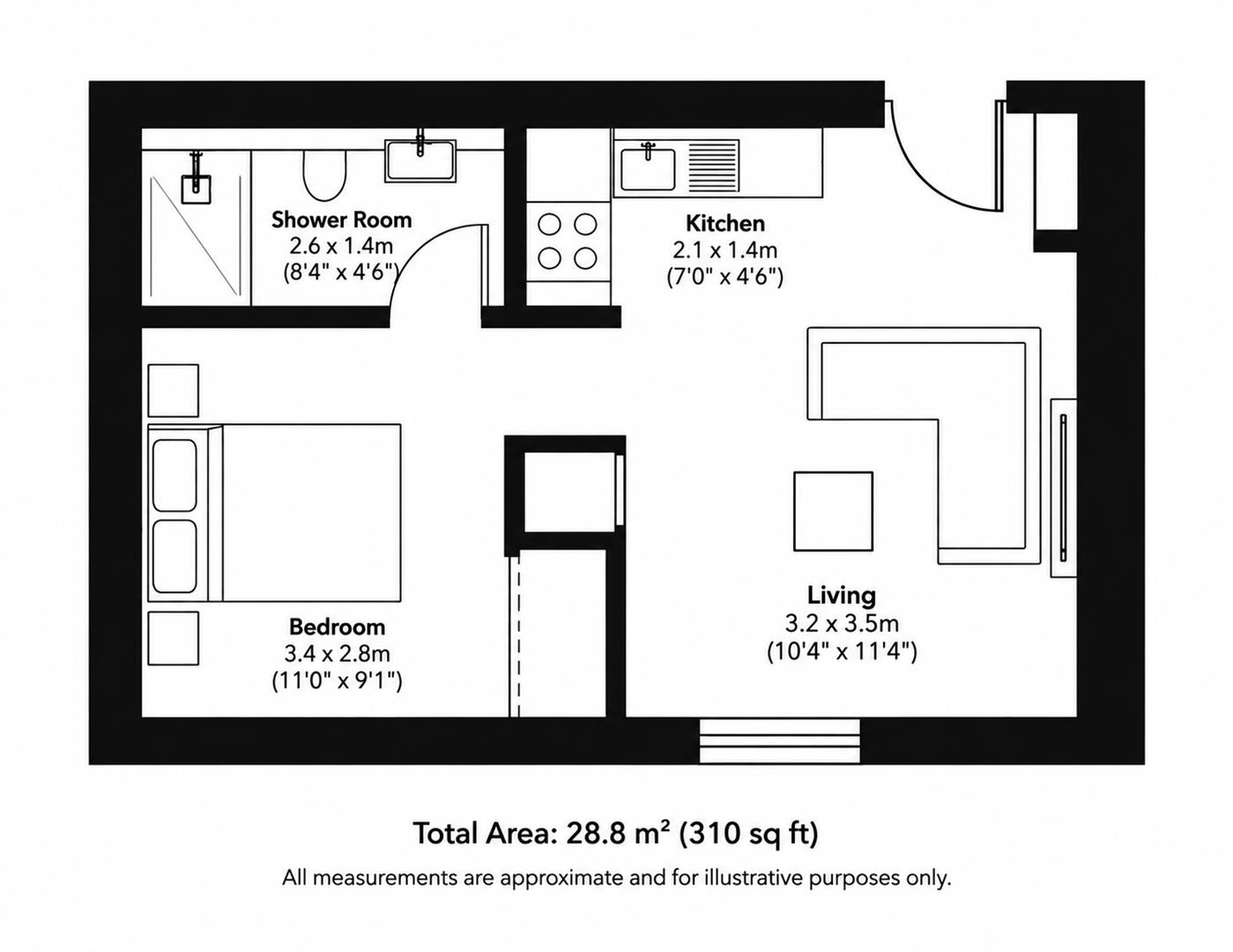 Flat 8, Grafton House, 64, Maids Causeway, Cambridge floorplan