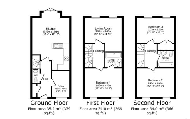 67, Burroughs Drive, Dartford floorplan