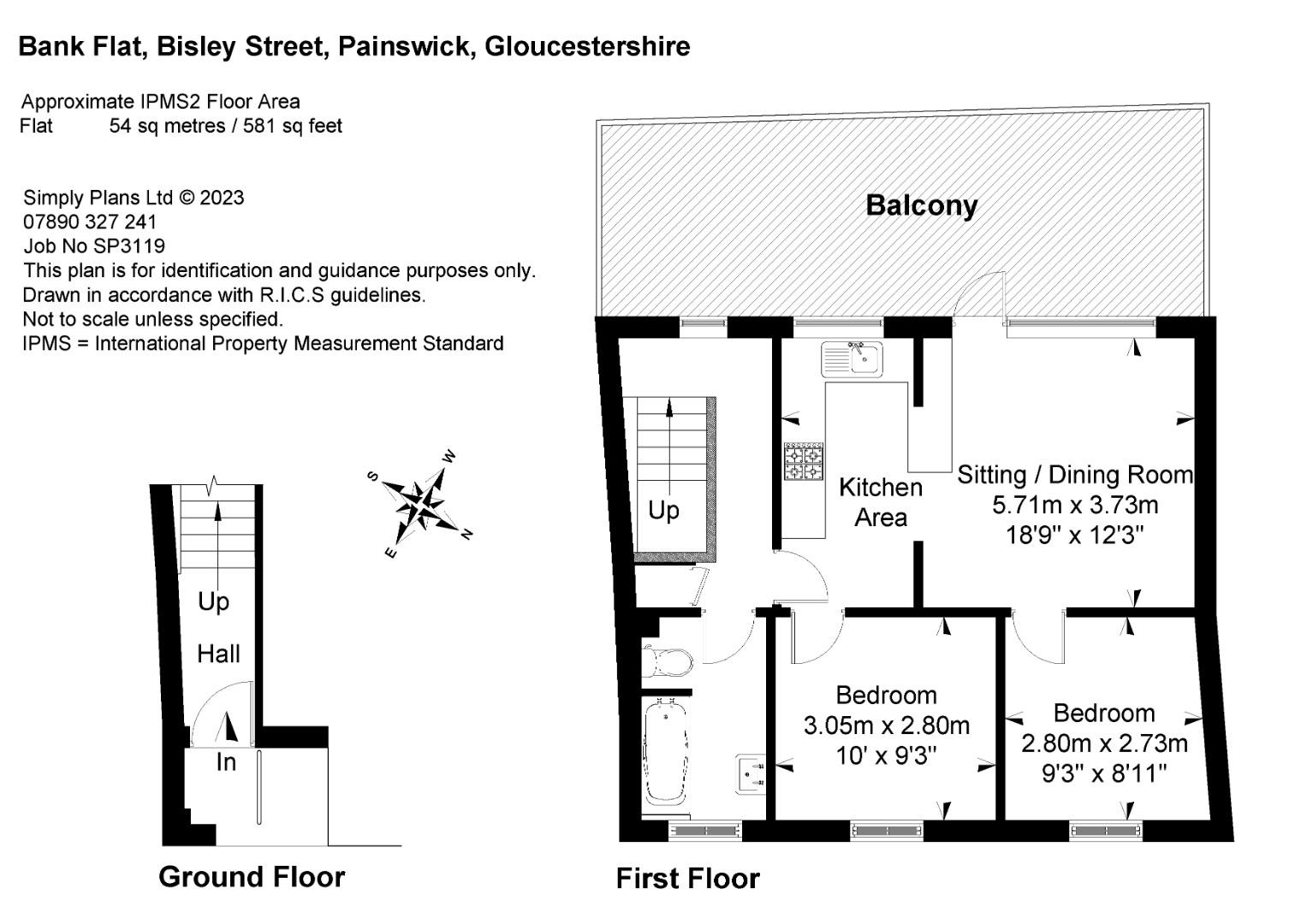 Bisley Street, Painswick, Stroud GL6, 2 bedroom flat for sale