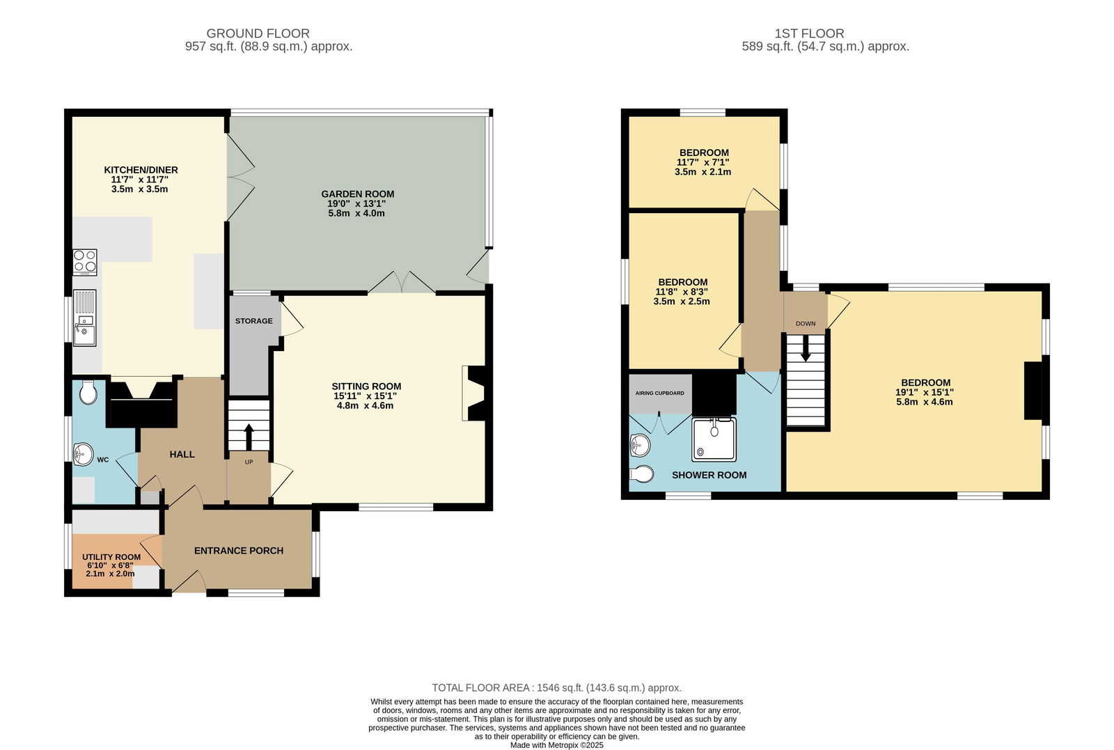 Pine Cottage, Danemoor, Malvern floorplan