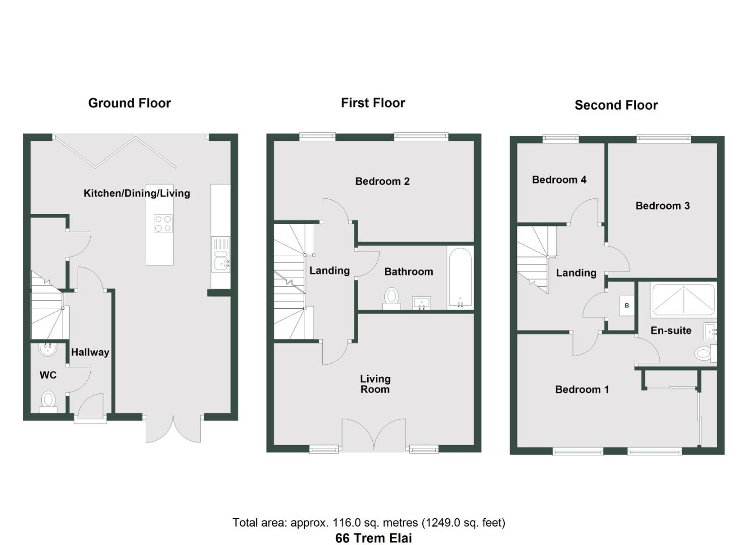 66, Trem Elai, Penarth floorplan