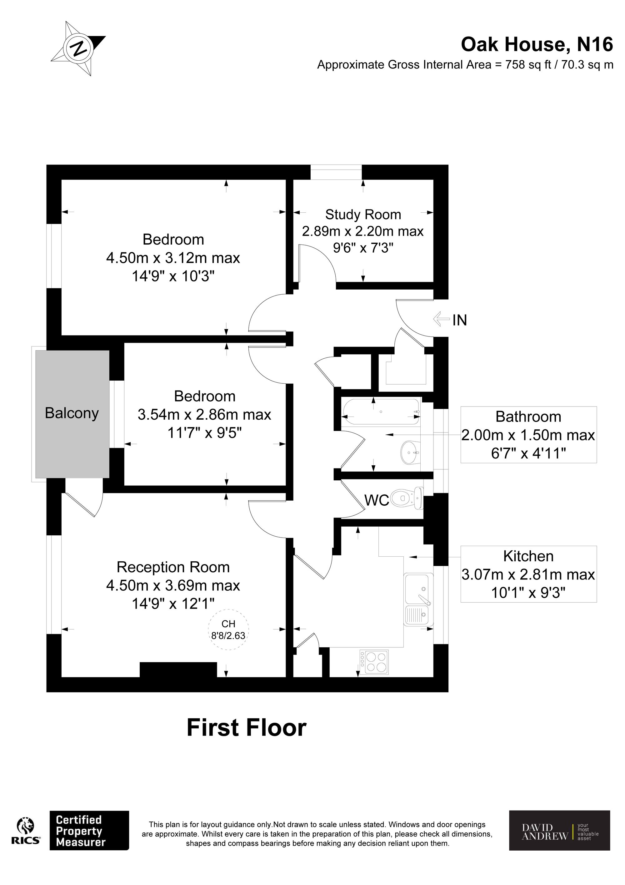 Flat 8, Oak House Lordship Road, London floorplan