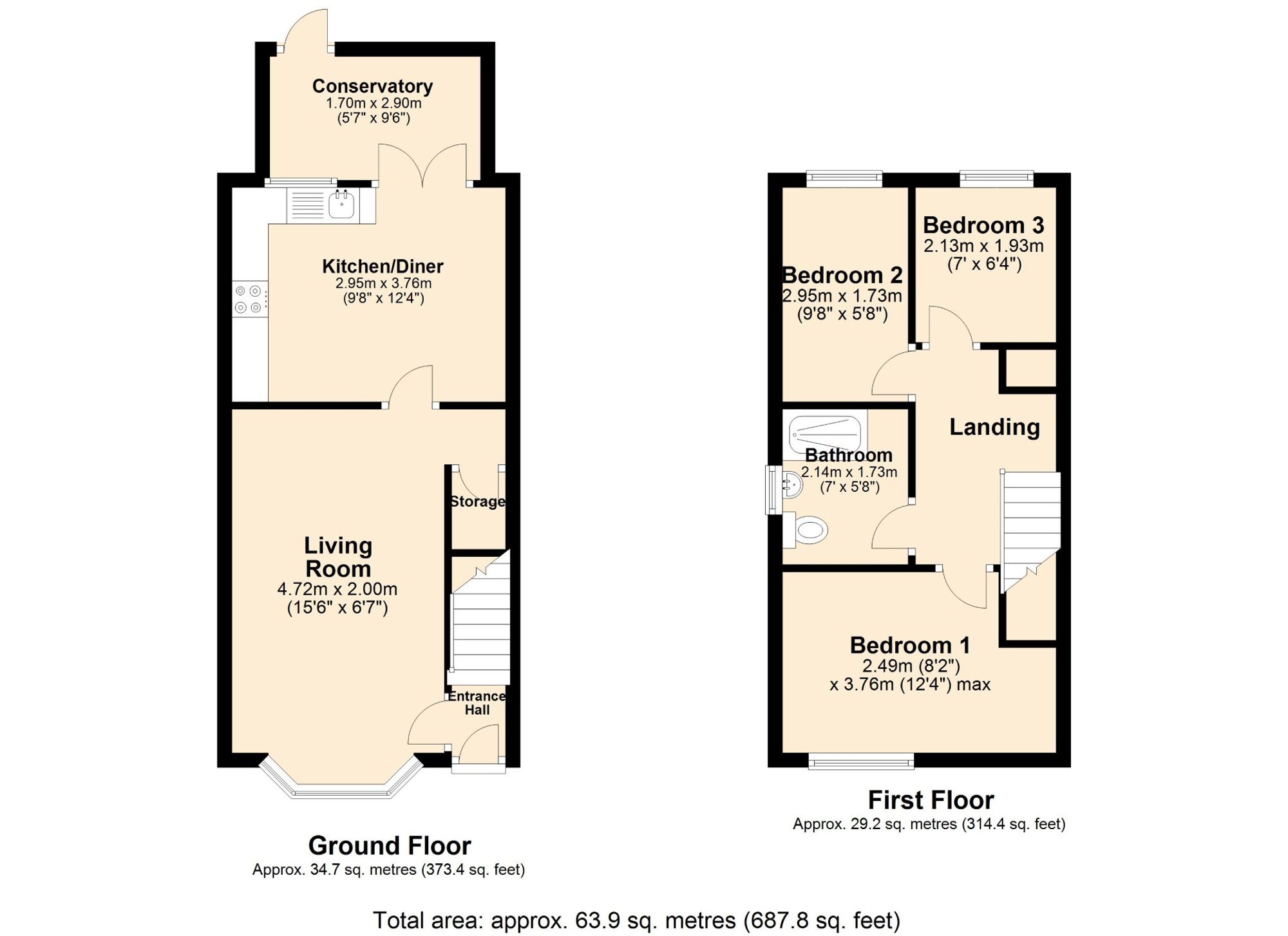 St. Marys Court, Clayton Le Moors BB5, 3 bedroom semidetached house