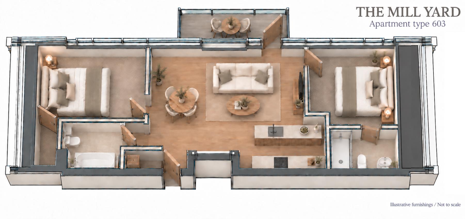 603 Cathedral House, Peterborough floorplan