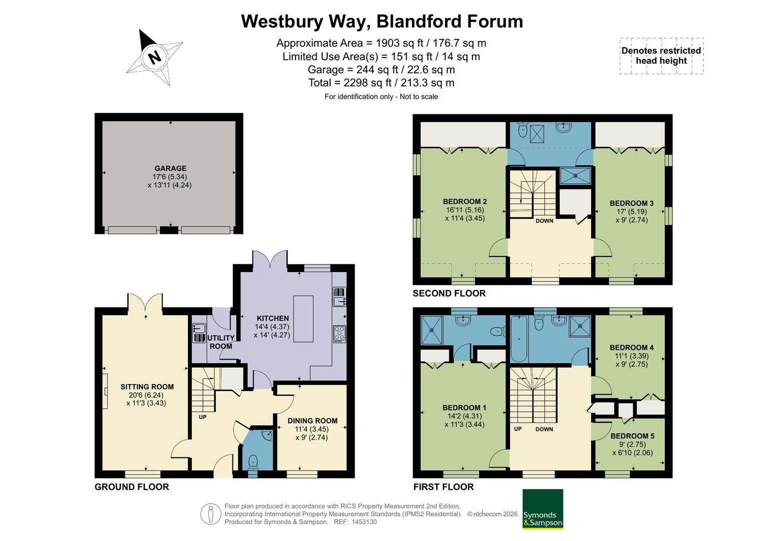 60, Westbury Way, Blandford Forum floorplan