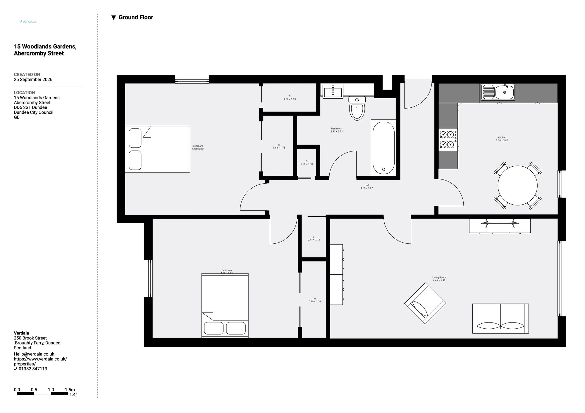15 Woodlands Gardens Abercromby Street, Dundee floorplan