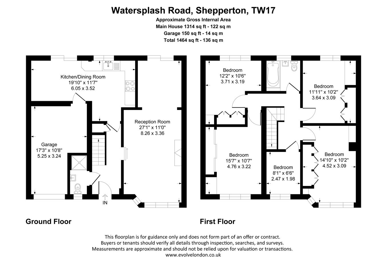 11, Watersplash Road, Shepperton floorplan
