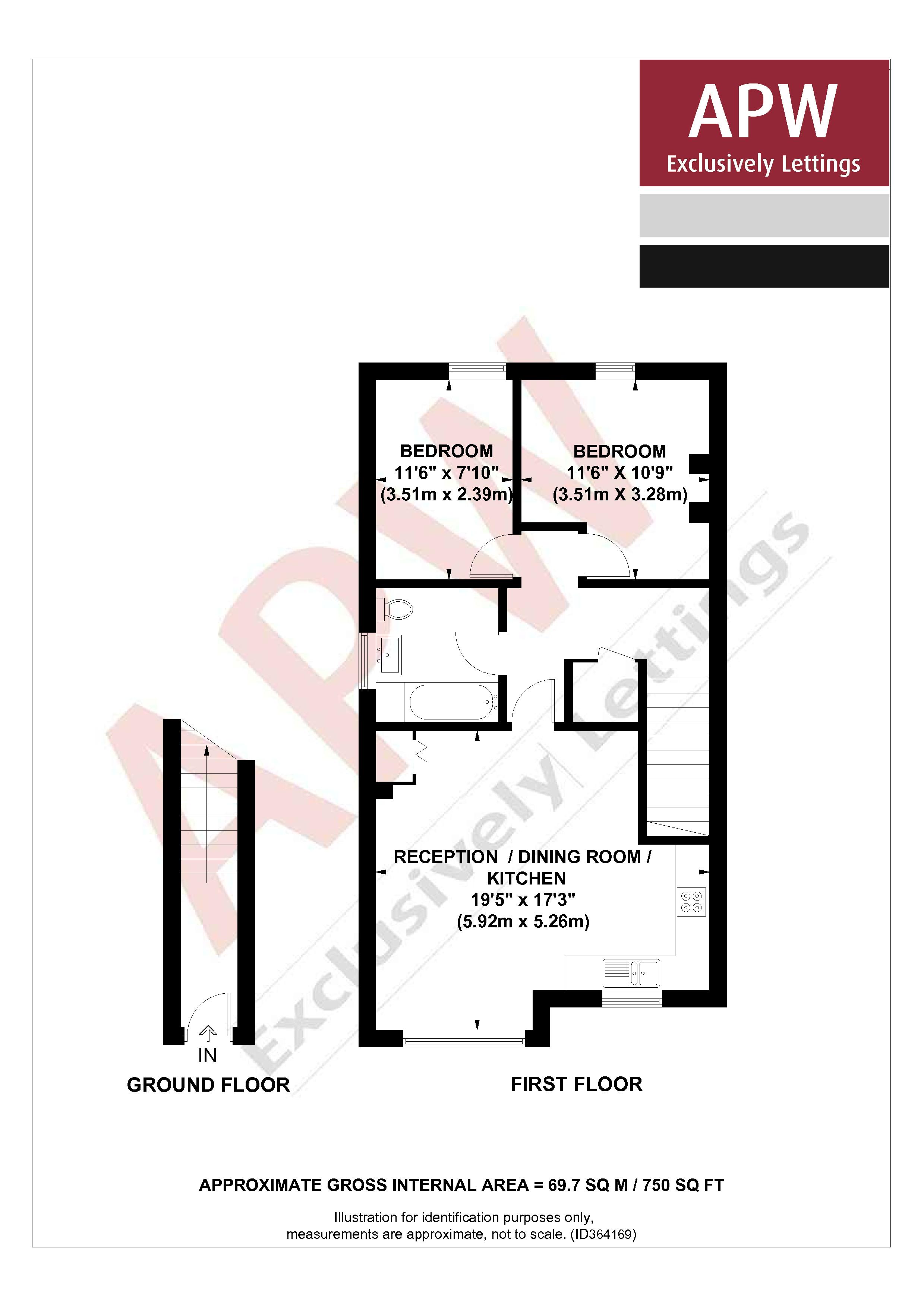 2 Bedrooms Maisonette to rent in St. Marys, Victoria Road, Weybridge KT13