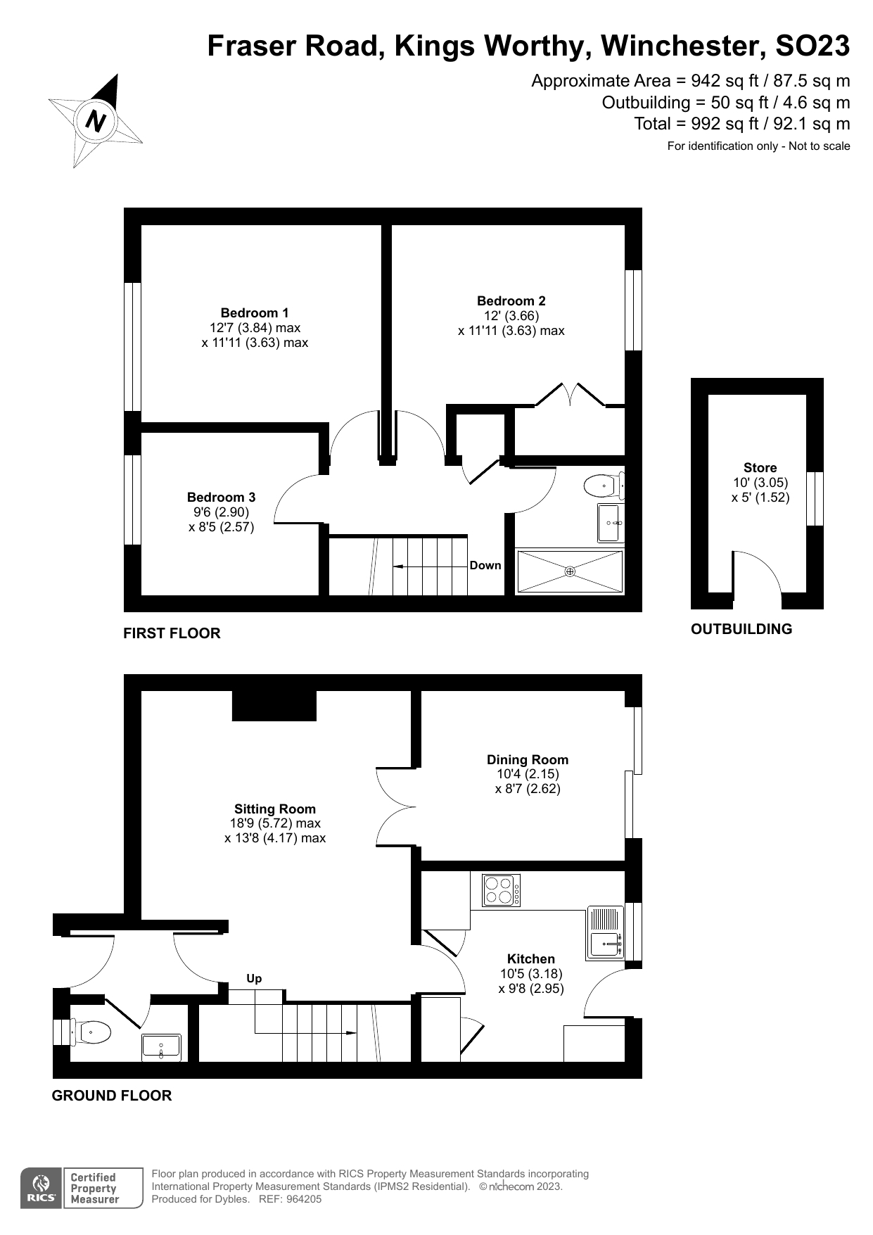 Fraser Road, Kings Worthy, Winchester SO23, 3 bedroom terraced house