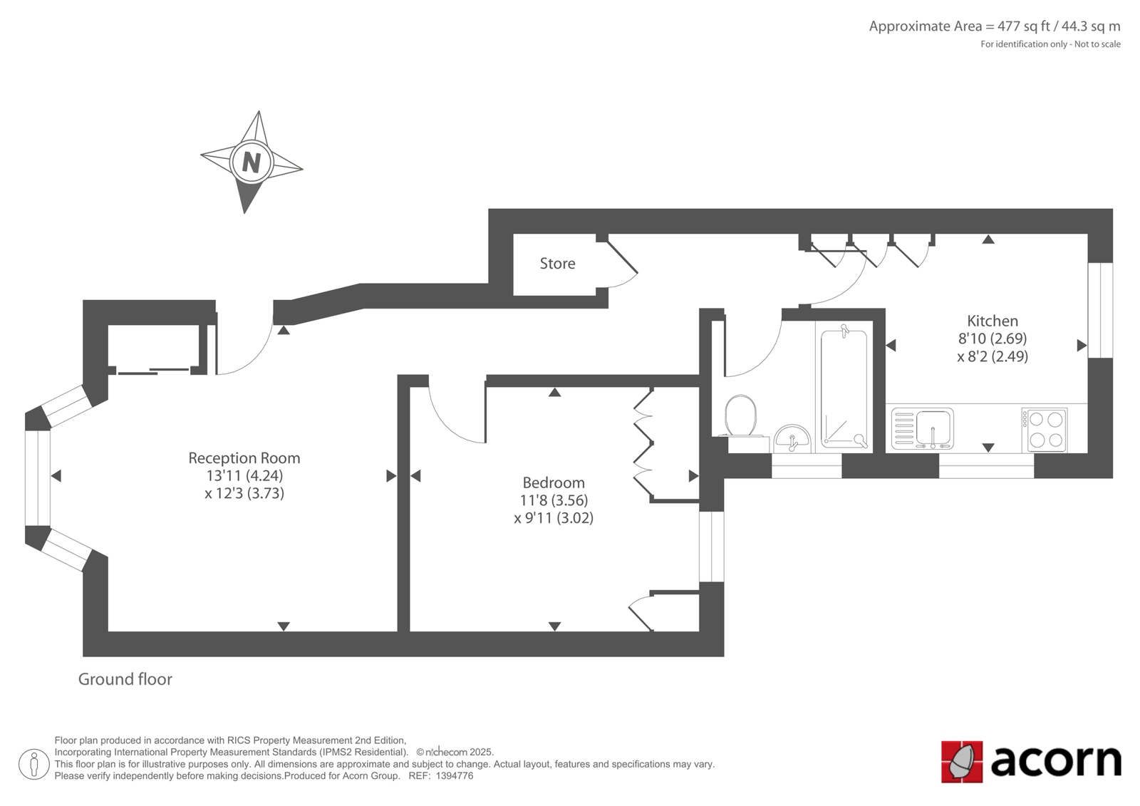 8B,, Vicarage Grove, London floorplan