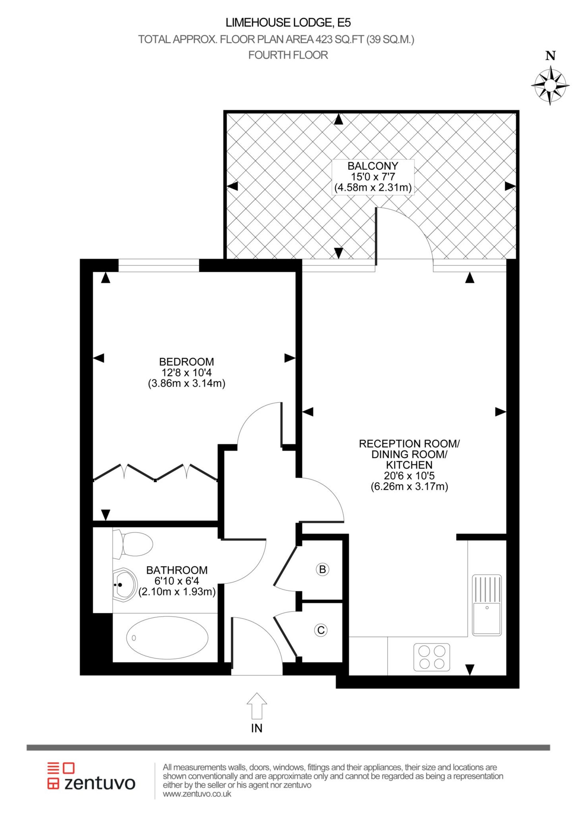 Flat 43, Limehouse Lodge Harry Zeital Way, London floorplan