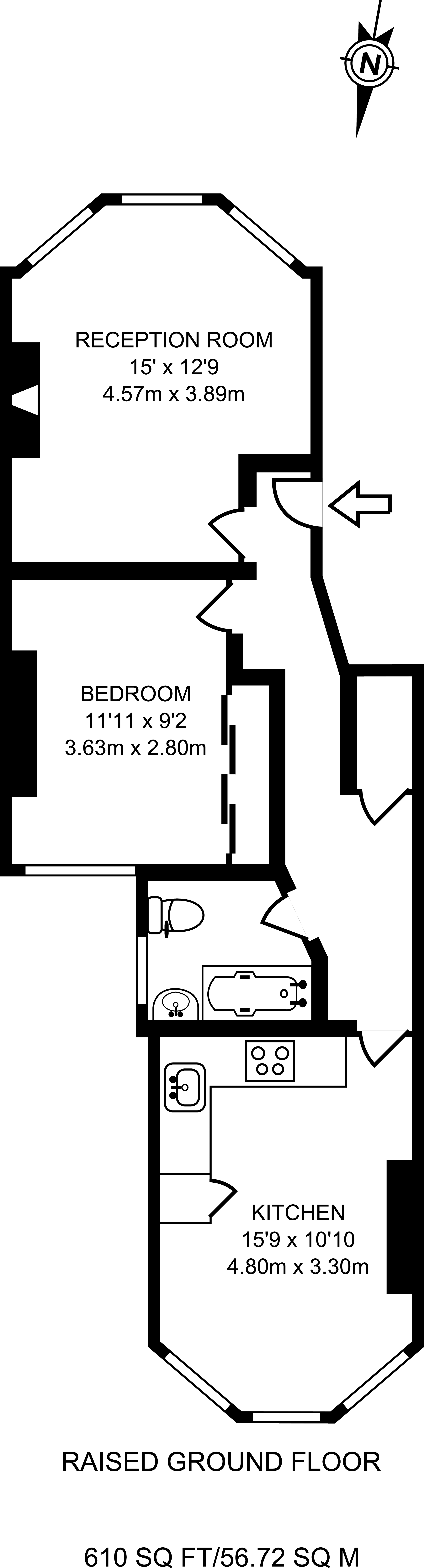 1 Bedrooms Flat to rent in Pemberton Road, Harringay N4