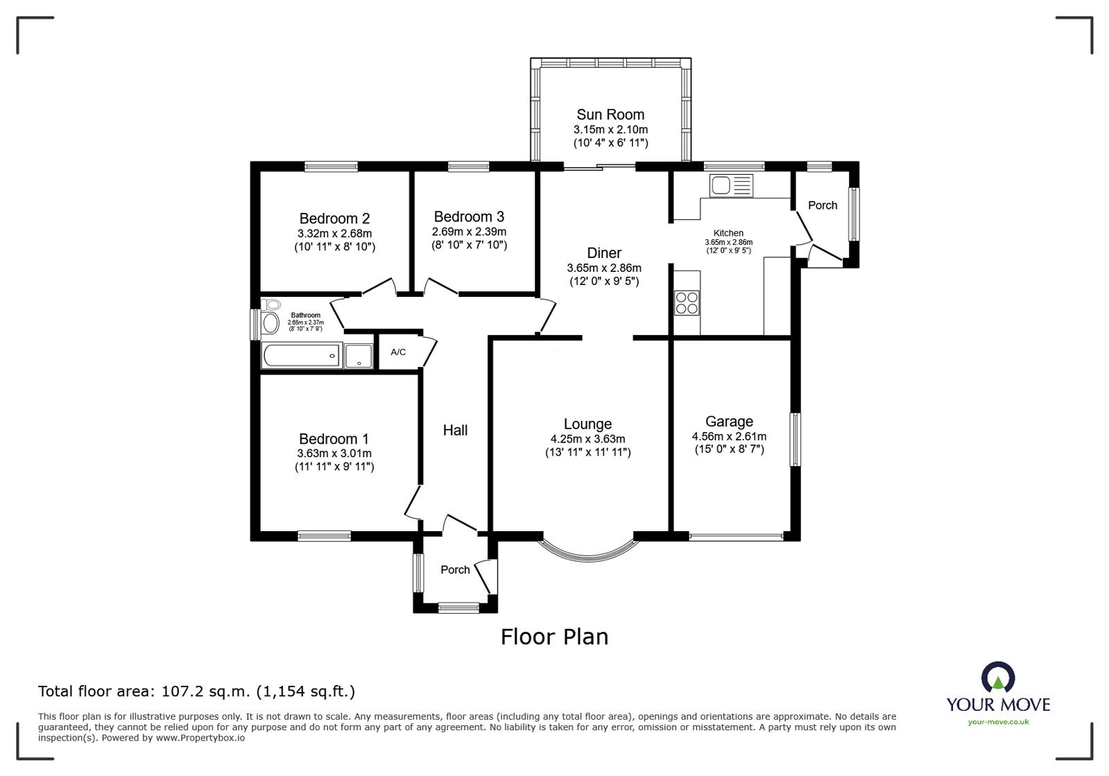10, Boscombe Close, Lincolnshire floorplan