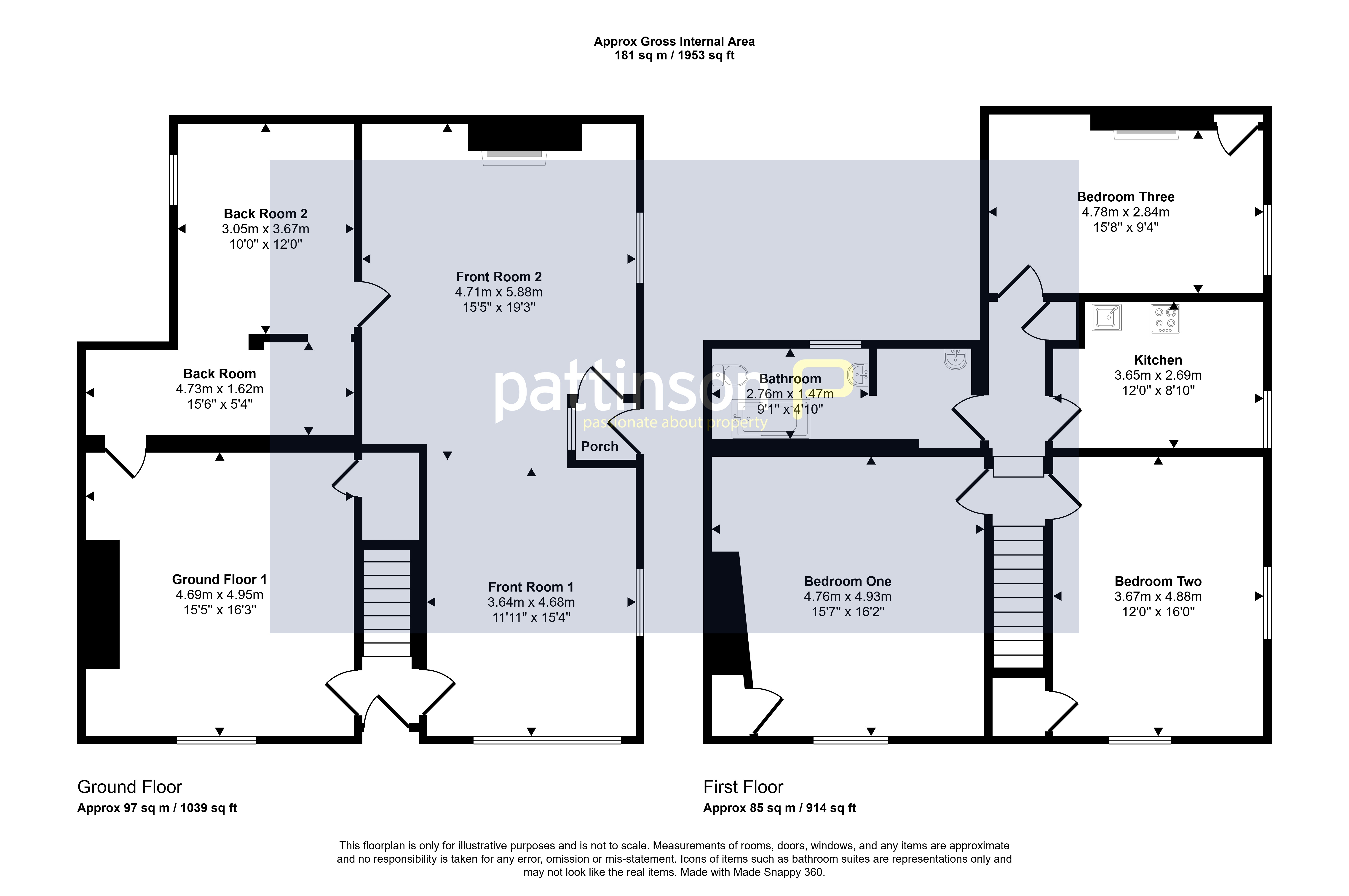 43/44, Bullers Green, Morpeth floorplan
