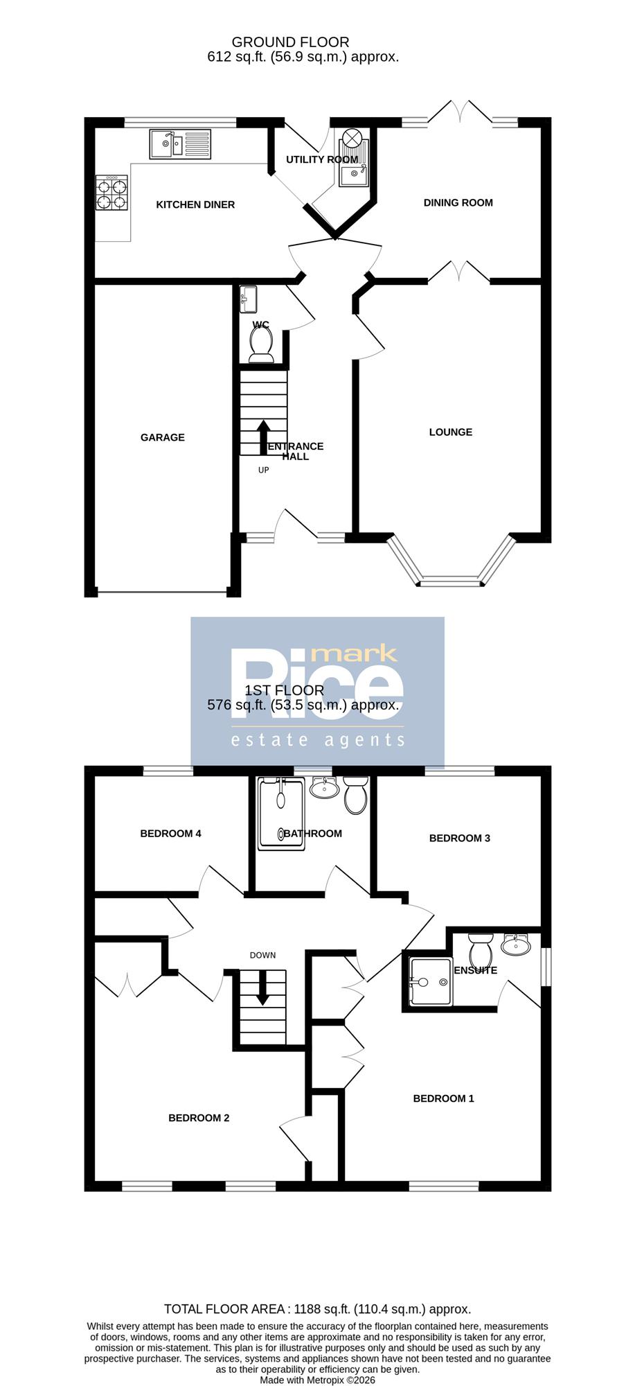 19, Hood Close, Sleaford floorplan