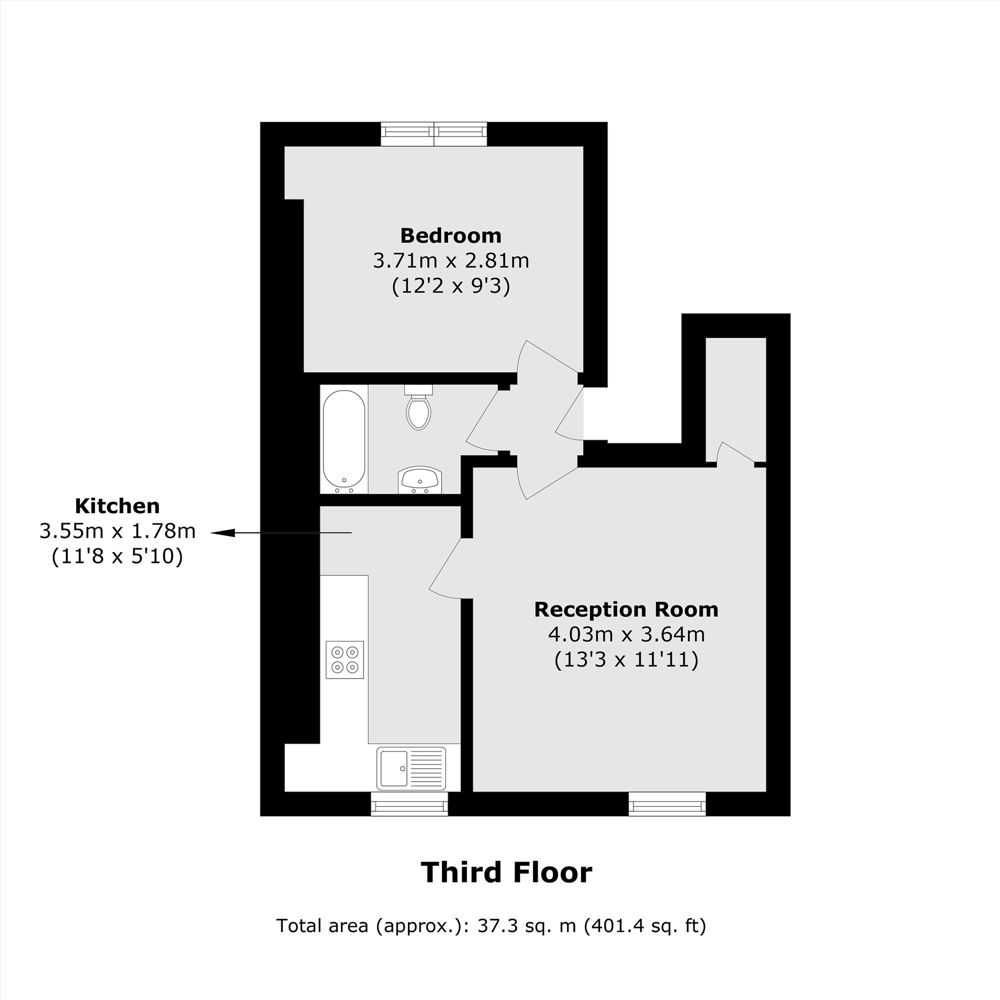 Flat 5, 84, Camberwell Road, London floorplan