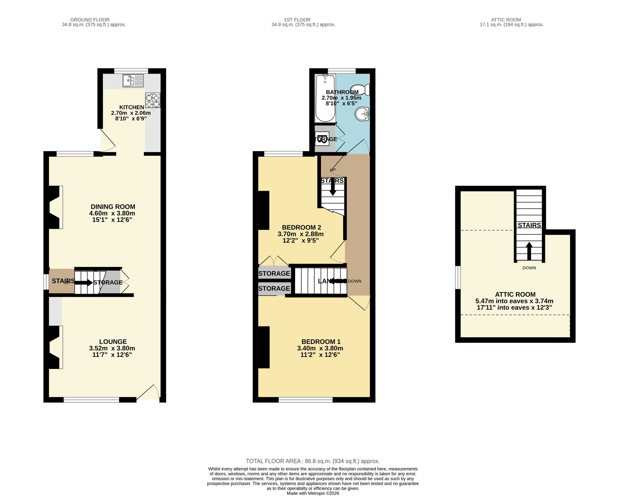 20 Stollard Street, Chesterfield floorplan